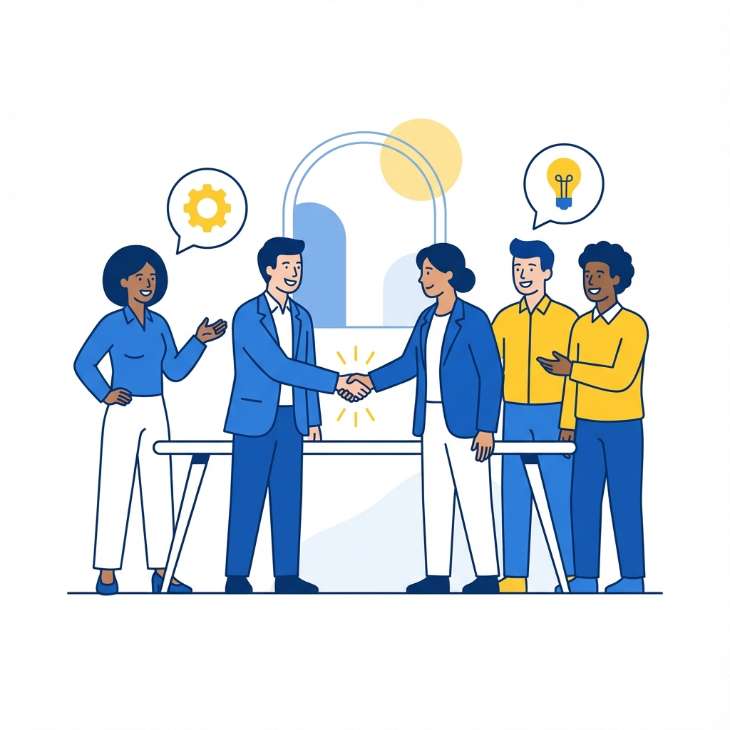 Il team di 7180 SRL al lavoro, focalizzato sulle relazioni umane prima del codice